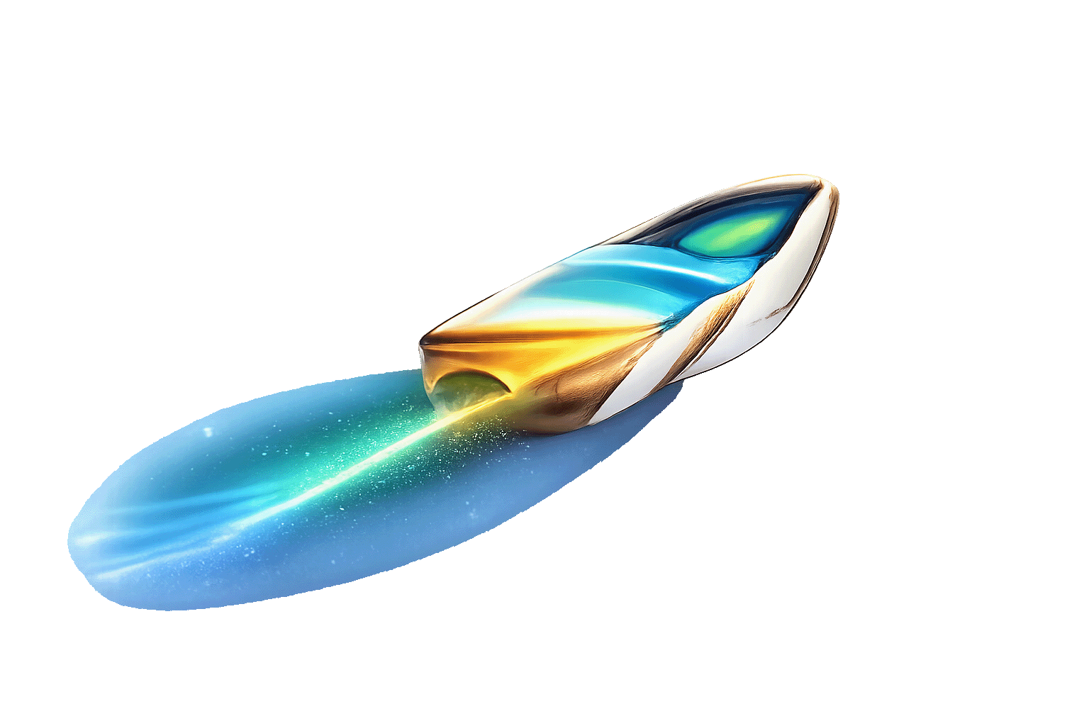 Futuristic digital paintbrush creating colorful energy streaks, representing innovation in web design.